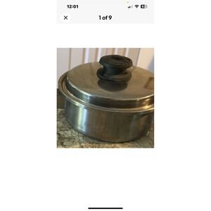 Saladmaster 1.5 Qt Stainless Steel Sauce Pan w/ Vapo Lid 8" Made In USA Vintage